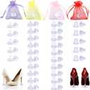 30 Pairs 4 Sizes Heel Protectors for Grass, High Heel Stoppers for Grass, Clear Stiletto High Heel Caps for Walking on Grass