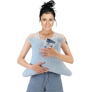 Hysterectomy Pillow with Pocket, Hysterectomy Recovery Abdominal Pillow, Post Surgery Pillow for Abdomen, C-Section Recovery Pillow, Mastectomy, Tummy Tuck, Hernia, Abdominal Surgery Must Haves