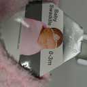 EVERYDAY KIDS Pink Baby Swaddle Blanket Wrap for Girls Size 0-3 Months Fluffy and Soft Fleece Interior and Plush Fur Exterior for Warm Comfort; Hook and Loop Tape Closure for Security, Pink Fur
