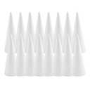 Crafjie Foam Cones for DIY Arts and Crafts (3.75 x 9.7 in, 15 Pack), White Polystyrene Foam Cones Christmas Tree Craft Supplies, for DIY Home Craft Project, Christmas Tree, Table Centerpiece