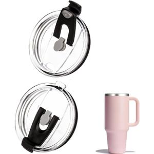 2Pack Replacement Lids Compatible with Hydro Flask Tumbler 40oz 32oz, Splash-Proof, BPA Free Replacement Reusable Tumbler Cover