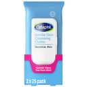 Cetaphil Face and Body Wipes, Gentle Skin Cleansing Cloths, 50 Count, Twin Pack, for Dry, Sensitive Skin, Flip Top Closure, Great for the Gym, Travel, in the Car, Hypoallergenic, Fragrance Free (25 Count (Pack of 2))