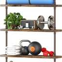 Helsin 3 Tier Industrial Pipe Shelf Rustic Wood Floating Wall Display Bookshelf Storage Rack Sundries Holder for Kitchen Office Bathroom Organization and Home Decor (32 Inch)