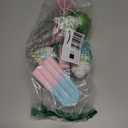 6 Pcs Christmas Tree Ice Cream Cupcake Ornaments, Glitter Color Ice Cream Glass Hanging Ornaments, Pastel Color Candy Dessert Pendant Decor for Xmas Holiday Birthday Home Party Decoration with 3 Ball Ornaments Included