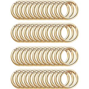 50pcs 1 Inch Metal Spring O Rings,Round Carabiners Clips Snap Hooks for Keychains, Purse, Shoulder Bag,DIY Crafts (Gold)