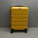 KROSER Hardside Expandable Carry On Luggage with Spinner Wheels & Built-in TSA Lock, Durable Suitcase Rolling Luggage with USB Port, Carry-On 20-Inch Yellow
