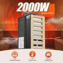 2KW 110V Sauna Heater with Plug, No Need for Wiring, Plug and Play, 100 Cu.Ft. Heated Area, Electric Sauna Heater with 3h Timera and Internal Temperature Control, Suitable for Small Sauna Rooms