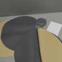 Myir JUN Round Placemats Set of 4 Faux Leather Place Mats and Coasters 15 inch Round Table Mats Dual Sided Non-Slip Stain Resistant Placemats (Gray & Wheat, Set of 4)