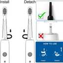 Toothbrush Heads for FairyWill, Replacement Brush Heads for Fairy Will, Electric Toothbrush Replacement Heads for Fairywill FW-507/508/551/515/917/959, FW-D1/D3/D7/D8 (10 Count (Pack of 1), Black)