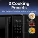 Chefman Countertop Microwave Oven 0.7 Cu. Ft., 700 Watts with 10 Power Levels, 6 Cooking Presets with One-Touch Express Cook, Eco Mode, Child Safety Lock, & Mute Button - Black