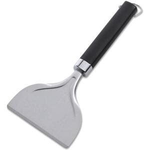 Weber Stainless Steel Griddle Scraper NonSlip EasyGrip Handle with Hang Loop for Efficient Grease & Grime Removal, Dishwasher Safe
