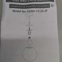 KoKo&Yukina 6 Inch Globe Pendant Light Nickel Globe Pendant Lights Kitchen Island Mid Century Light Fixture with Milky White Glass Shade for Dining Room Living Room