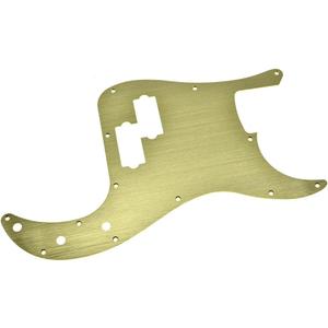 KAISH 13-Hole Metal Aluminium Anodized P Bass Style Pickguard American Modern Style Standard Bass Pick Guard for Precision P Bass Gold (Right Handed Version)
