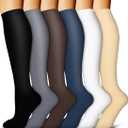 6 Pack Copper Compression Socks for Women and Men Circulation-Best Support for Medical,Running,Nursing,Athletic, Large-X-Large