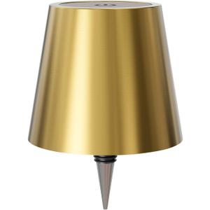 Wireless Bottle Lamp, Wine Bottle Lights with 3 Color Temperature, Rechargeable Stepless Dimming LED Bottle Lights for Liquor Bottles, Wireless Lamp for Bedroom Restaurant Bar-Gold Glossy