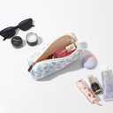 Cosmetic Bag for Women Corduroy Makeup Bag Travel Make Up Organizer Tool Pouch Small Bag for Purse, Zipper Portable Storage Pouch Toiletry Bag for Women (Apis)