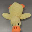 VOXGET Calming Duck Toy for Dogs, 2026 New Interactive Crinkle Toy with Quack Sound for Dogs Teeth, Soft Stuffed Plush Mellow Calming Duck Pillow for Puppy Keep Busy -Yellow, 9.8"x8.6"(S)