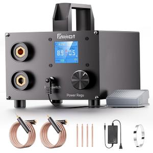 Dual Farad Battery Spot Welder, 300F Capacitor with 25 Gears Adjustment, Portable Spot Welder for 0.1-0.3mm Nickel Strip Welding, with 1.8" LCD Display