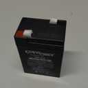 ExpertPower EXP645-6V 4.5Ah / 20HR SLA Rechargeable 6V Battery for Ride on Toys, Emergency Light, Exit Sign Battery Replacement, Sealed Lead Acid 6 Volt Batteries with F1 Terminals