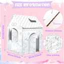 Unicorn Playhouse Cardboard Huge DIY Coloring Unicorn Large Spring Color Easy House Indoor Outdoor Art and Craft for Cardboard House to Color Decorate and Personalize 32"X 26"X 41"