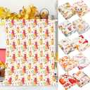 10 Pcs Fall Thanksgiving Throw Blankets Bulk Autumn Flannel Blankets Pumpkins Leaves Printed Fleece Soft Warm Blanket Thanksgiving Gifts for Farmhouse Couch Bed Sofa Chair (40 x 51 Inch)