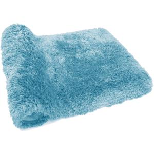 FIFU Bathroom Rugs 20" W x 32" L, Bath Mat for Bathroom, Bedroom, Laundry Room & Kitchen, Non-Slip Rubber Latex Backing, Extra Soft and Absorbent Microfiber Carpet, Machine Washable Rug, Sky Blue