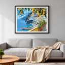 2 x CSZPPQAF Mediterranean Lemon Tree Paint by Numbers for Adults Beginner, Seaside Landscape Paint by Number Kits on Canvas, DIY Oil Painting Watercolor Color by Numbers for Home Wall Decor 12X16inch