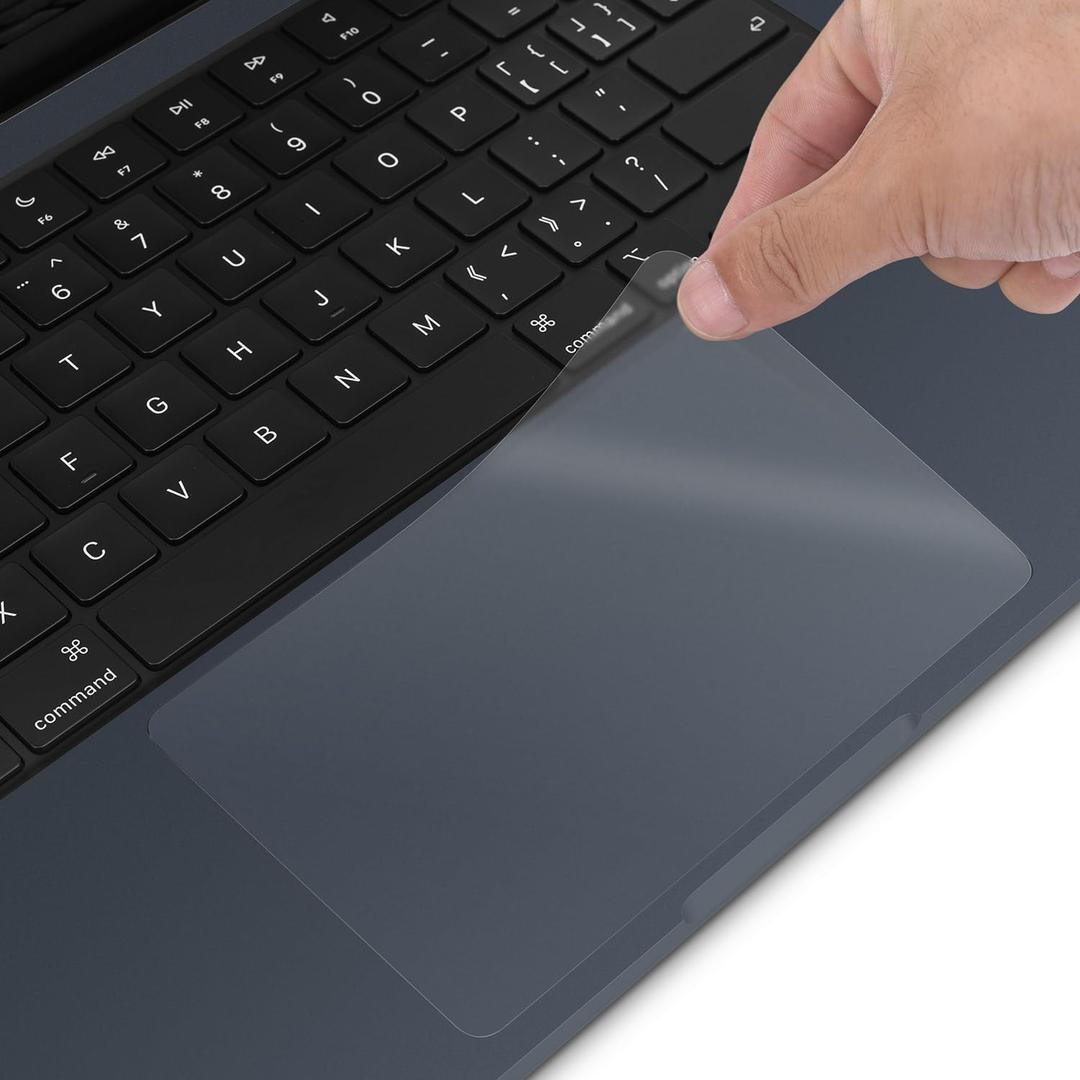 CaseBuy MacBook Air 15 inch Trackpad Protector Cover for 2025 2024 2023 MacBook Air 15.3" M4 M3 M2 Chip A3241 A2941 A3114 with Touch ID Clear Anti-Scratch Touch Pad Protector Skin - 2 PCS