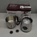Milk Frother and Steamer, Large Capacity Detachable Electric Milk Frother, Automatic Warm and Cold Foam Maker, Stainless Steel Jug, BPA Free