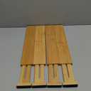 Bamboo Drawer Dividers Organizers, Kitchen Drawer Organizer, Adjustable Drawer Divider for Clothes, Kitchen, Dresser, Bedroom, Bathroom and Office, 4-Pack (Natural, 12-17 IN)