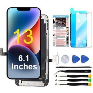 for iPhone 13 Screen Replacement 6.1 inch, 3D Touch LCD Display Digitizer Assembly with Repair Tools,Compatible with Model A2482,A2631,A2633,A2634,A2635