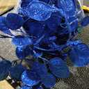 Miracliy 8Pcs 66FT Blue Flower Garland, Artificial Rose Floral Vines Fake Hanging Spring Flower Garland for Wall Backdrop Wedding Arch Tea Party Door Mantle Decoration