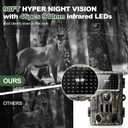 4K 60MP WiFi Trail Camera,Game Cameras with Night Vision Motion Activated Waterproof,Suitable for Outdoor Wildlife Detection, Monitoring Home Security