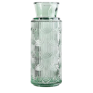 GaolinciGaolinci 21 Oz Vintage Embossed Glass Bedside Night Water Carafe