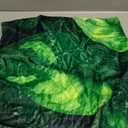 Pothos Leaves Blanket,Sage Green Flannel Throw Blankets,Soft Warm Lightweight Cozy Plush Green Foliage Throws for Bedroom Sofa Office Home Decor Gifts for Adults Kids 50"x40" (Color251)