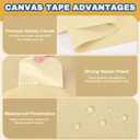 2 x Canvas Repair Tape, 3.2 x 63 Inch Waterproof Heavy Duty Fabric Tape for Furniture, Self Adhesive Canvas Repair Patches for Boat Covers, Sofas, Tents, Louge Chairs, Canopy, Awning Black