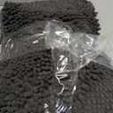 OLANLY Bathroom Rugs Sets 2 Piece, Soft Absorbent Chenille Bath Mats and U-Shaped Contour Toilet Mat Area Rug Set, Machine Washable Bath Carpet, Home Decor Accessories(30"x20"+24"x20", Dark Grey)