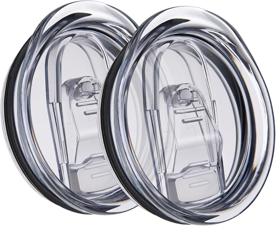 2 PCS 20 Ounce Tumbler Lid For Skinny Tumbler Lid Replacement,Splash Resistant Silicone Sliding Cup Covers for 2.64 IN Mouth Tumbler Cooler (20 oz Tumbler Lids X 2pcs)