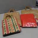 SUNEE Christmas Gift Bags with Tissue paper, 24pcs Assorted Sizes Xmas Bags Bulk with Handles, Assorted with Xmas Stockings, Santa Claus Designs for Christmas Gifts, 8 Large 13", 8 Medium 11", 8 Small 9" (Brown)