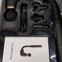 UFFAE Massage Gun with Upgraded Extension Handle, Back Massager for Pain Relief Deep Tissue, Muscles/Neck/Shoulders/Waist/Legs Massager with 4 Massage Heads & 6 Speed Levels & 3 Massage Modes (Black Gold)