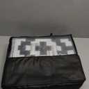 OLANLY Waterproof Outdoor Rug 5x8 ft, Outdoor Plastic Straw Rug for Camping, RV Mat Outside, Indoor Outdoor Carpet for Porch, Deck, Backyard, Balcony, Picnic, Black & White