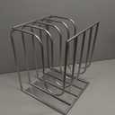 Chrome Side Table, Silver Stainless Steel End Table for Living Room Bedroom