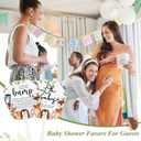 50 Pcs Forest Baby Shower Favors for Guests Fans Party Supplies Hand Plastic Handheld Fans Baby Shower Party Decor for Toddler Gender Reveal Gifts(Multicolored)