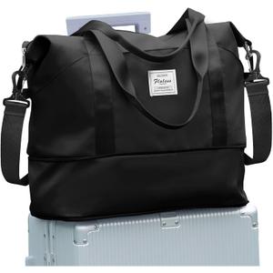 Travel Duffel Bag, Sports Tote Gym Bag, Shoulder Weekender Overnight Bag for Women