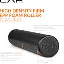 CAP 36-Inch Firm High-Density Foam Roller, Exercise & Recovery Massage, Black