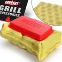 GRILLART Grill Brush Bristle Free, Replaceable BBQ Cleaning Pad (No Handle), Safe Replacement Cleaning Pad/Head for Cast Iron/Stainless Steel Grates - Red