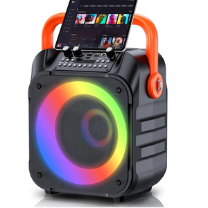 Karaoke Machine with  Wireless Microphone,Portable Karaoke Machine for Adults & Kids,Karaoke Microphone with PA System,Karaoke Speaker Supports for TWS,USB,FM,REC,AUX in,TF Card, Speaker And Microphone Only