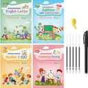 Magic Ink Copybooks for Kids Reusable Handwriting Workbooks for Preschools Grooves Template Design and Handwriting Aid (4)