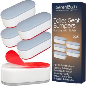 Toilet Seat Bumpers for Use with Bidet with Extra Strong Adhesive, 5pk