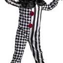 Morph Two Headed Scary Clown Costume for Kids, Kids Killer Clown Costume, Boys Halloween Costumes (Medium)